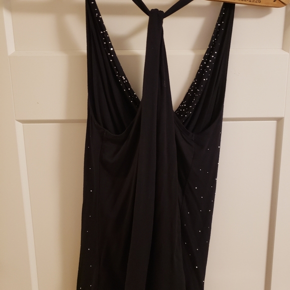 Sparkly flowy black dressy tank - Picture 2 of 5